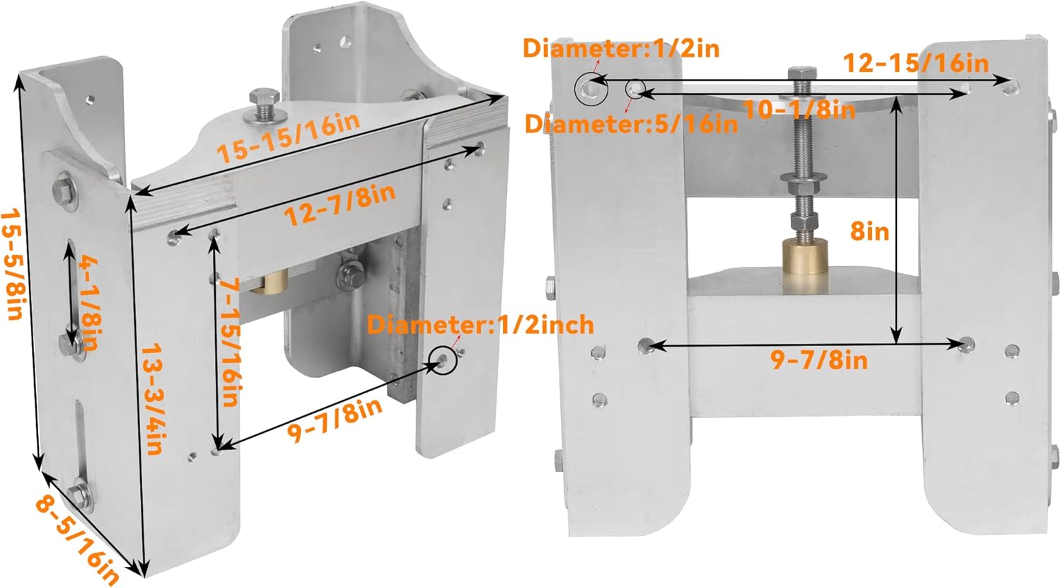 4'' Set Back Jack Plate Manual Power Lift Outboard Boat Motor I52871
