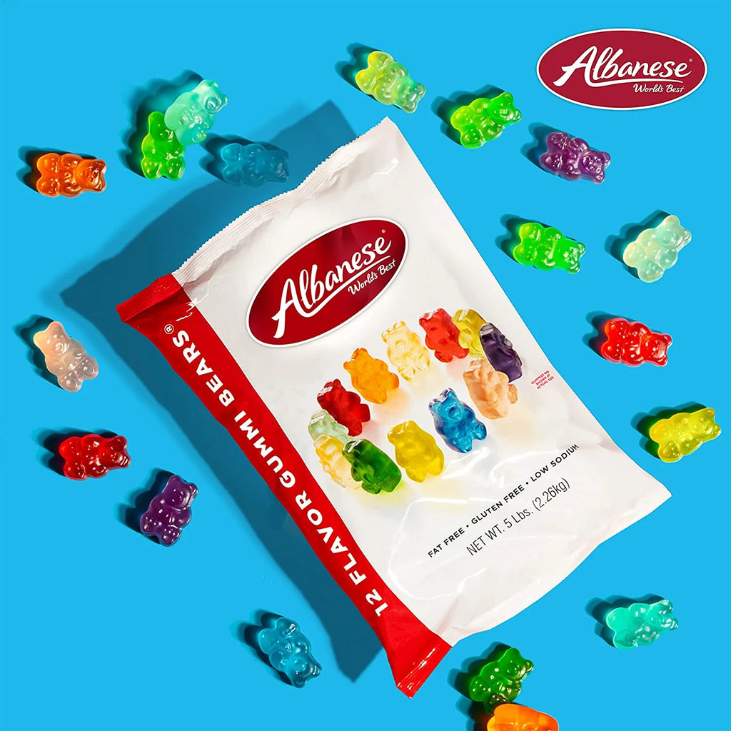 12 Flavor Gummi Bears, 5 Pound Bag O5233