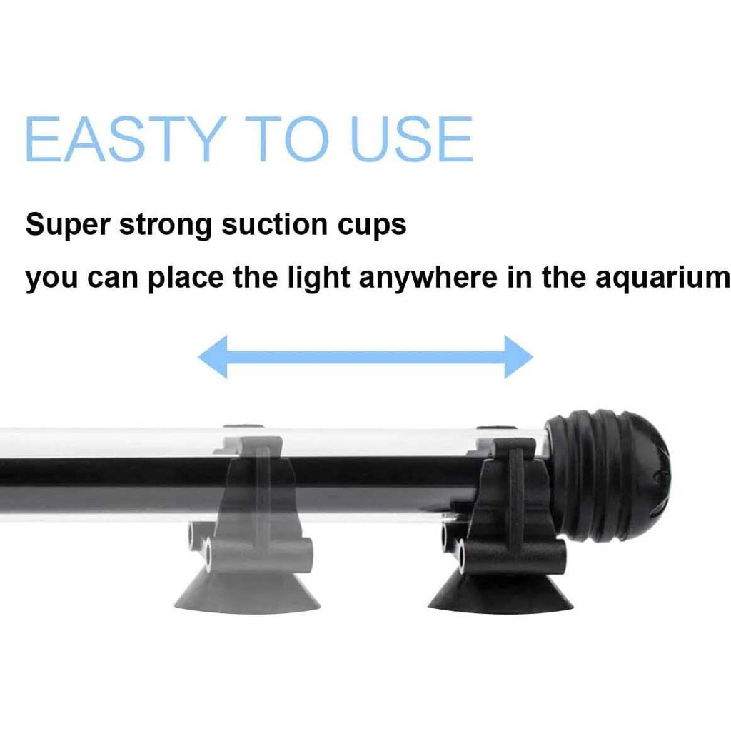 LED Aquarium Light 2 Pack 15 inches Fish Tank Light RGB Color Submersible Crystal Glass Lights C998
