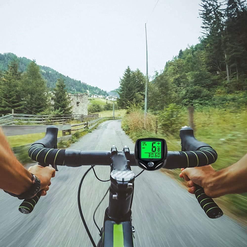 Waterproof Wireless Bicycle Speedometer with LCD Backlight Display B139
