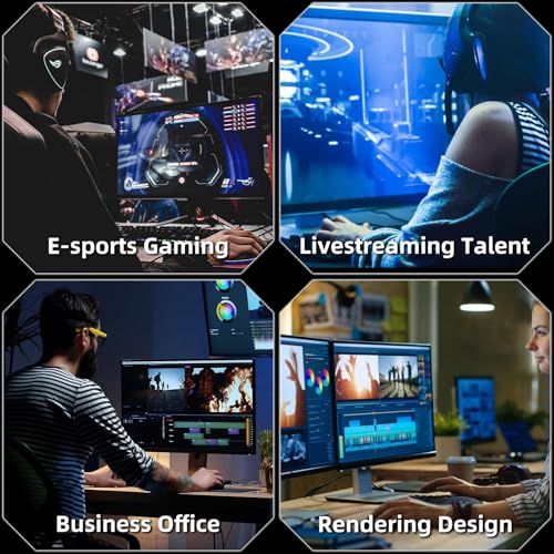 Gaming PC Desktop Computer, AMD Ryzen 5 5500, Radeon RX 550 4GB, 16G DDR4 RAM, 1TB NVME SSD W61348