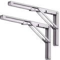 Folding Shelf Brackets 12 Inch, Stainless Steel, 2 Pack Y550321