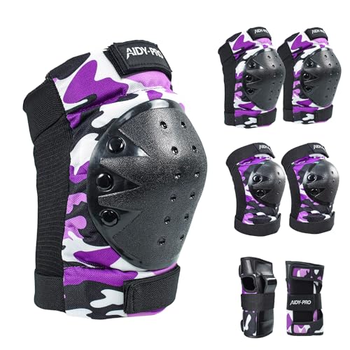 Blue Kids Knee Pads and Elbow Pads Protective Gear Set H8384