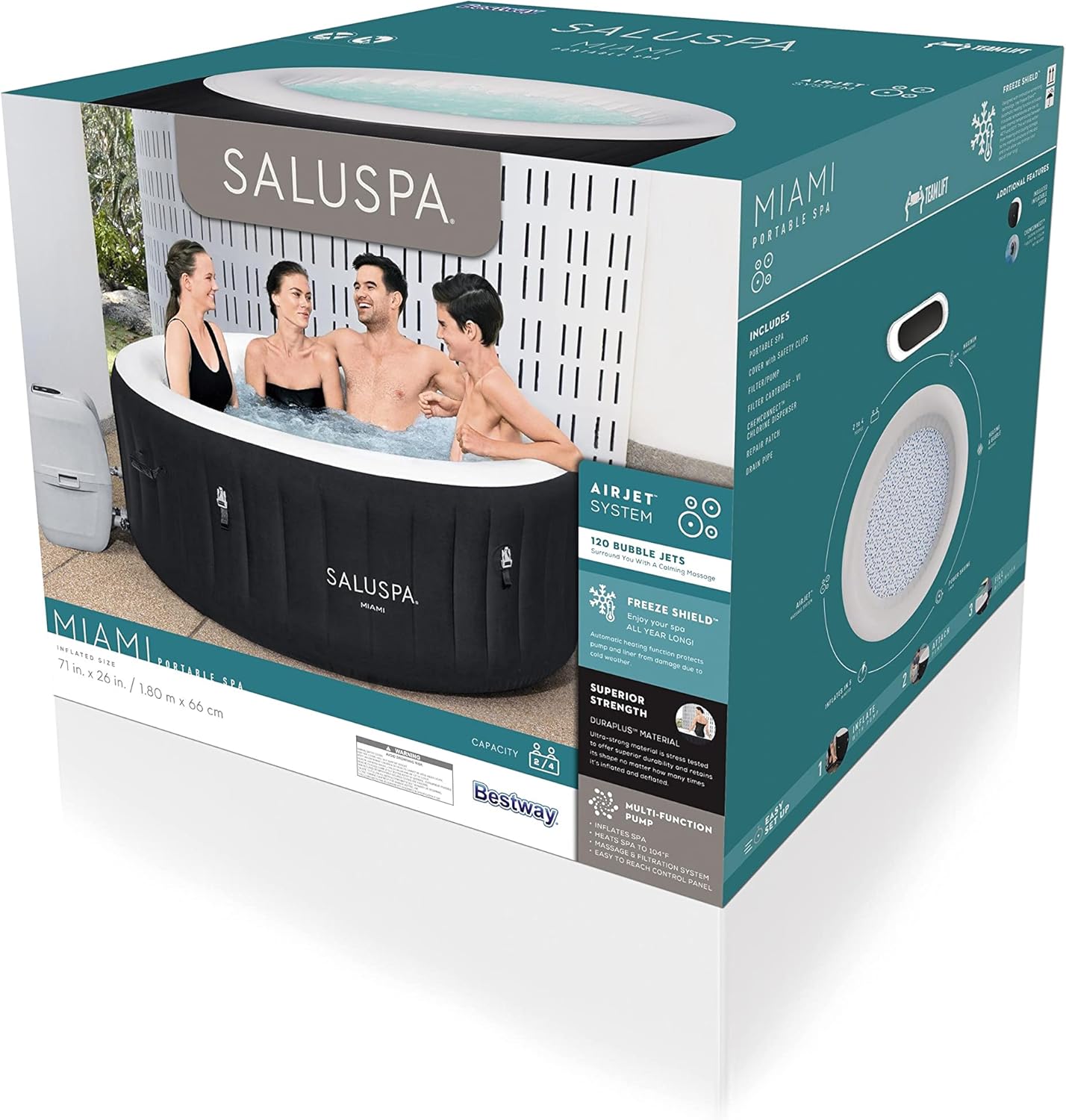 4-Person Inflatable Hot Tub E46145