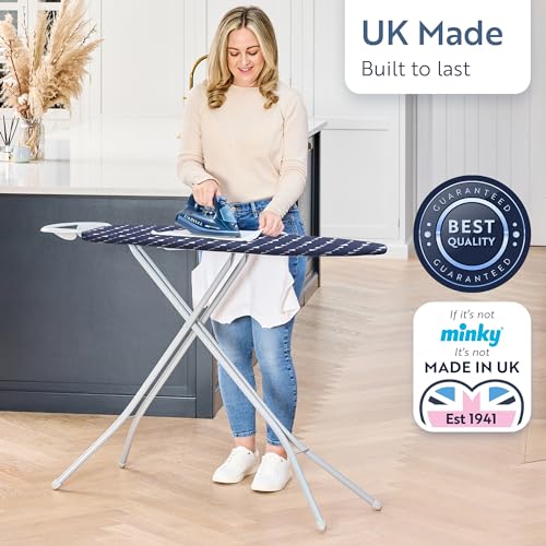 Grey 4-Leg Freestanding Full Size Ironing Board with Iron Rest M427