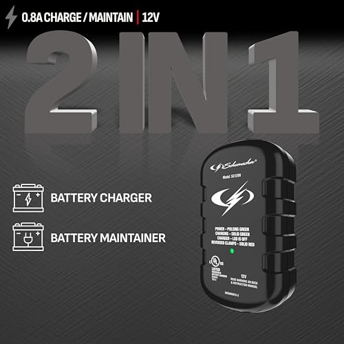 0.8A Car Battery Charger and Maintainer for 12V Batteries D75508