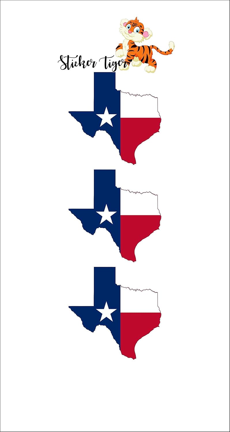 Texas Shaped Hard Hat Helmet Stickers Decal F33267