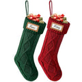 Red 18 Inch Cable Knit Christmas Stocking E52816