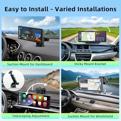 9.26-inch Wireless CarPlay Screen with GPS Navigation, Bluetooth, Touch Screen S875