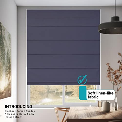 Blackout Roman Window Shade, 33" W X 64" H J524648