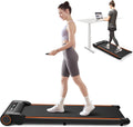 Under Desk Treadmill Walking Pad Portable 2.25HP Orange Z78705