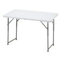 4ft Portable Plastic Folding Table with Adjustable Height I755758