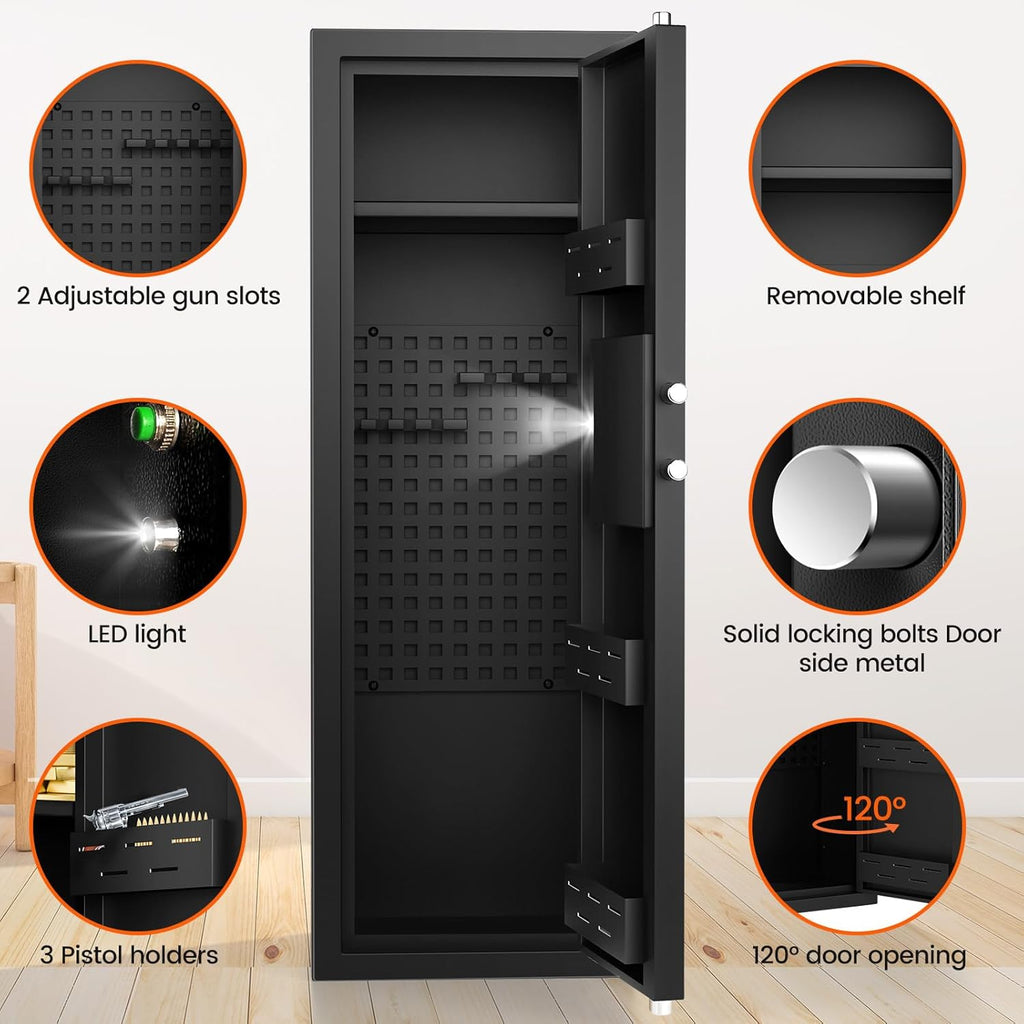 Fireproof Gun Safe with Combination & Spare Keys F11563