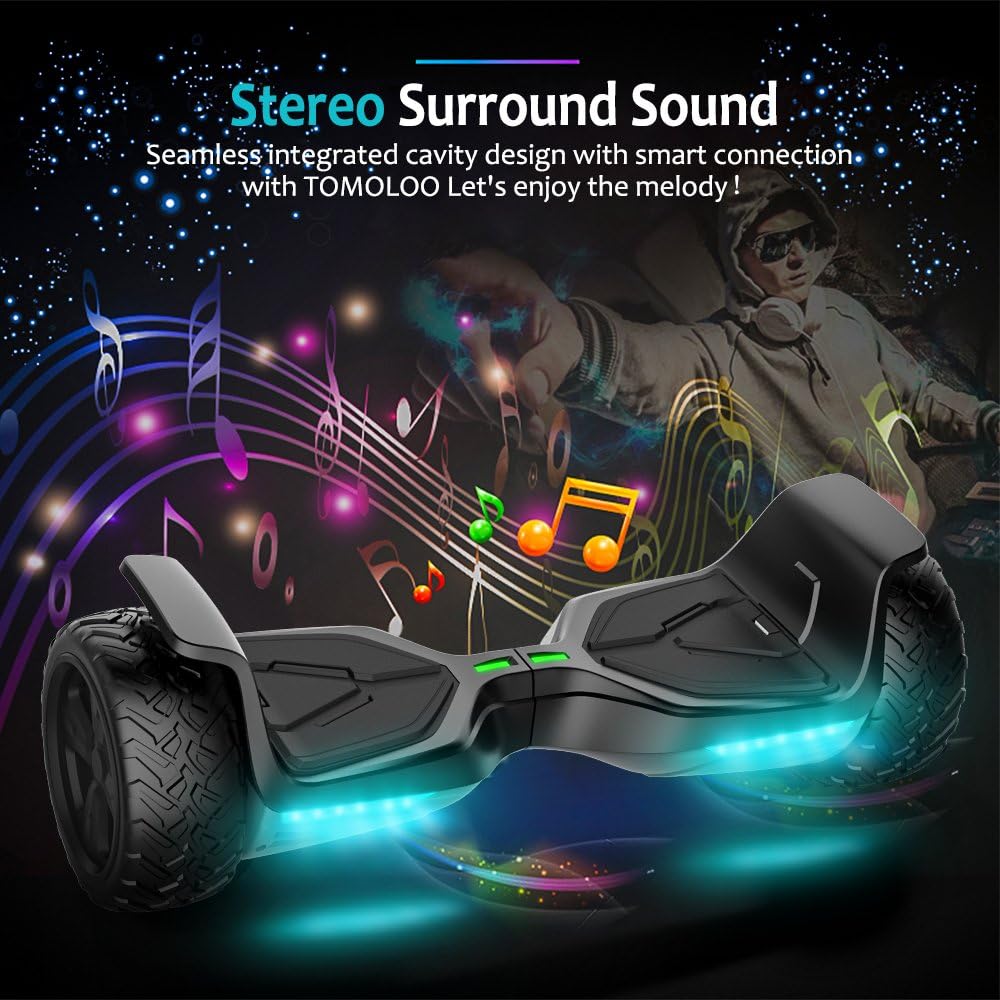 8.5'' All Terrain Off-Road Hoverboard with Bluetooth Speaker, LED Lights V344