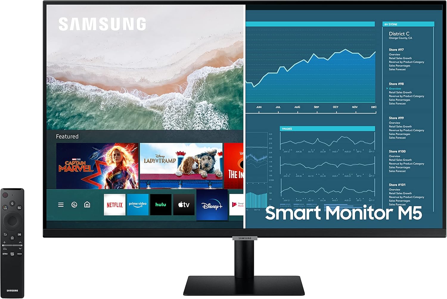 32-Inch FHD 1080p Smart Monitor & Streaming TV with Built-in Speakers and Remote W7919