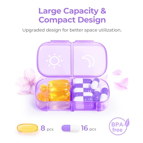 XL Weekly Pill Organizer 2 Times a Day, AM PM Pill Box 7 Day W8767