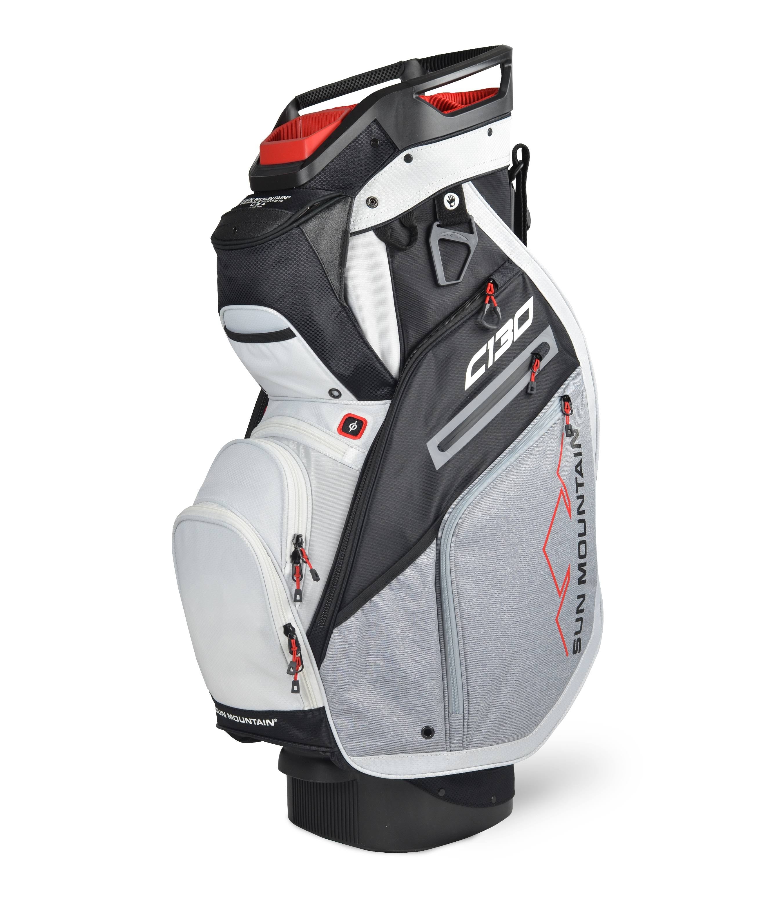 Black Charcoal White Red Cart Bag S857279
