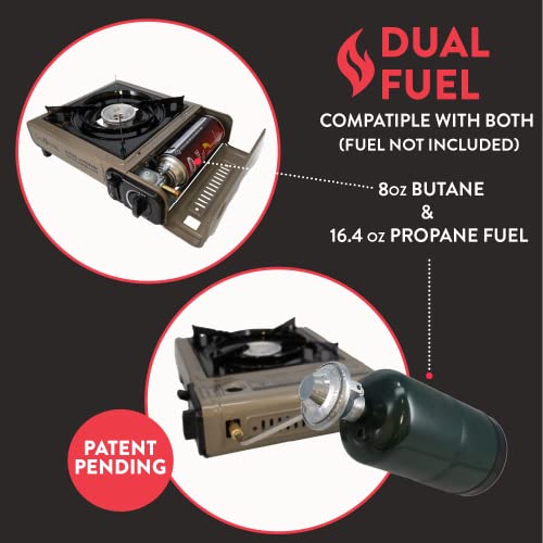 Dual Fuel Portable Camping Stove with Carrying Case P857197