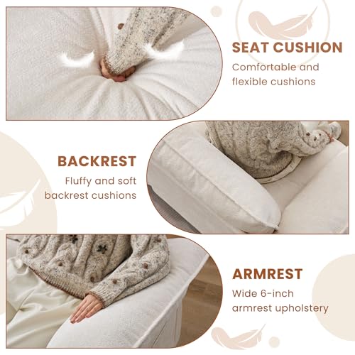 83" Chenille Fabric Loveseat Sofa with Double Cushion and 2 Pillows E4524