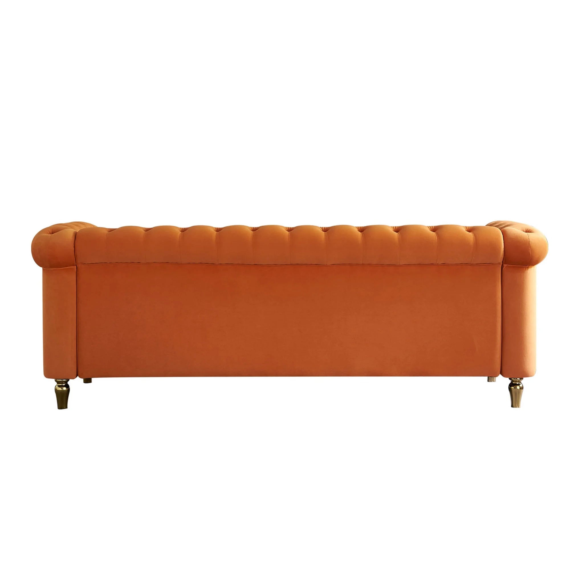 Orange Velvet Sofa 84.65 inch I784