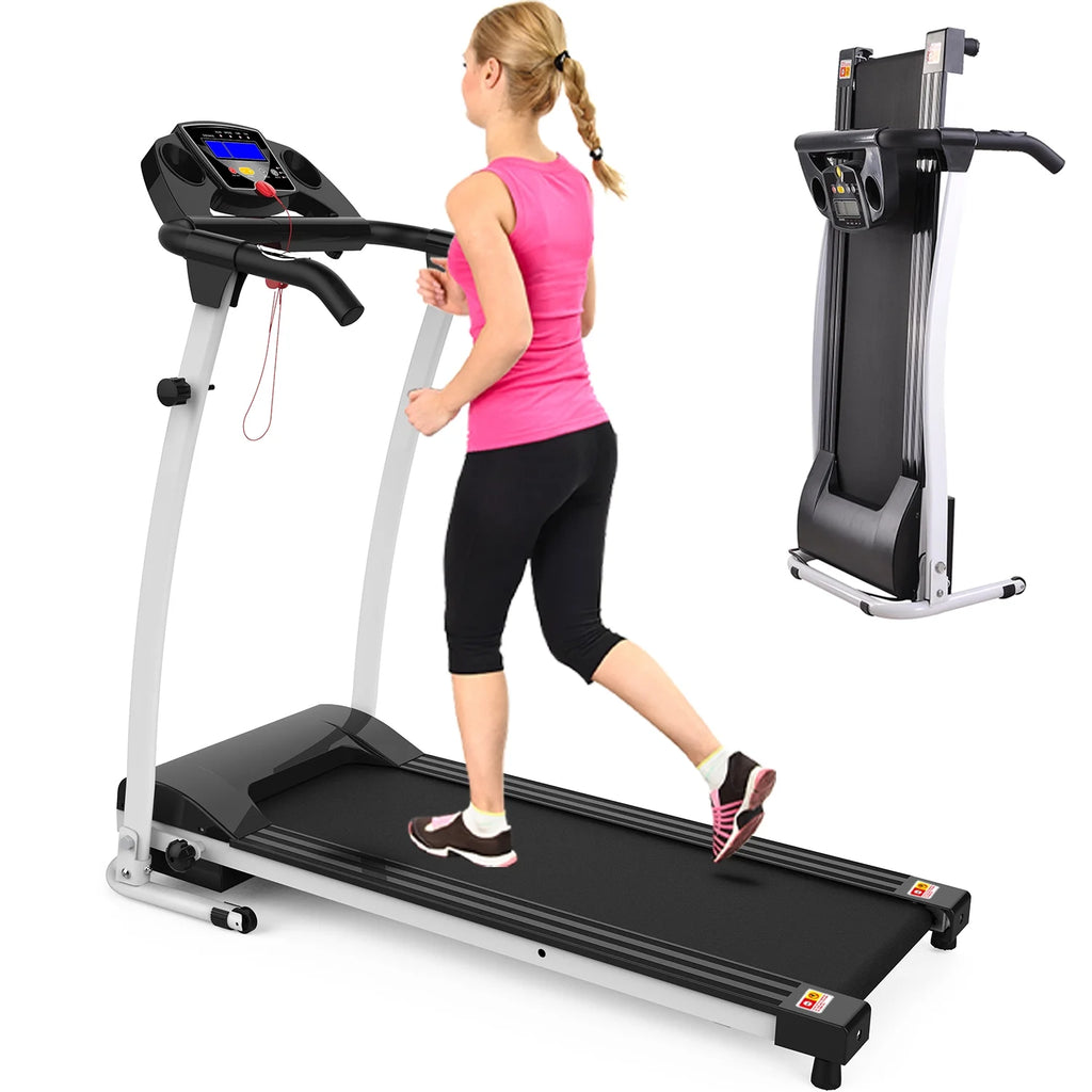 White Foldable Electric Treadmill H227