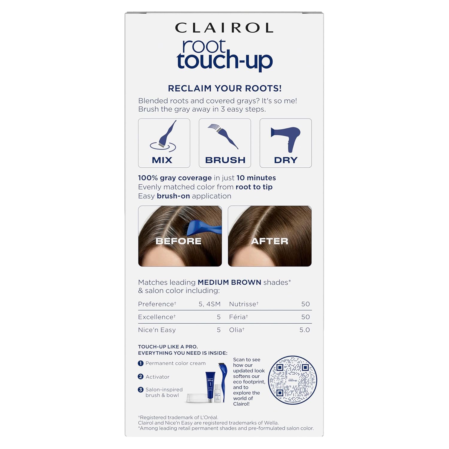 5 Medium Brown Permanent Hair Dye, Pack of 2 Y6050