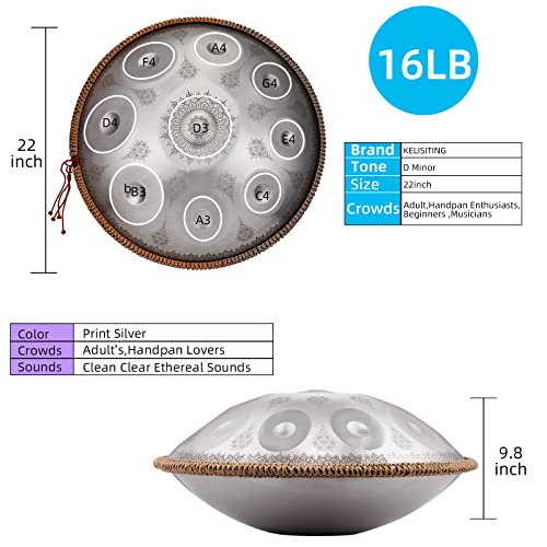 22 Inches 10 Notes Steel Handpan Drum Y9077