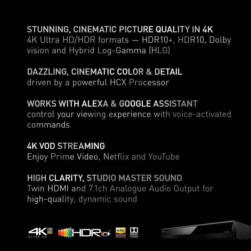 4K Blu Ray Player with Dolby Vision and HDR10+ Ultra HD Premium Video Playback Z52904