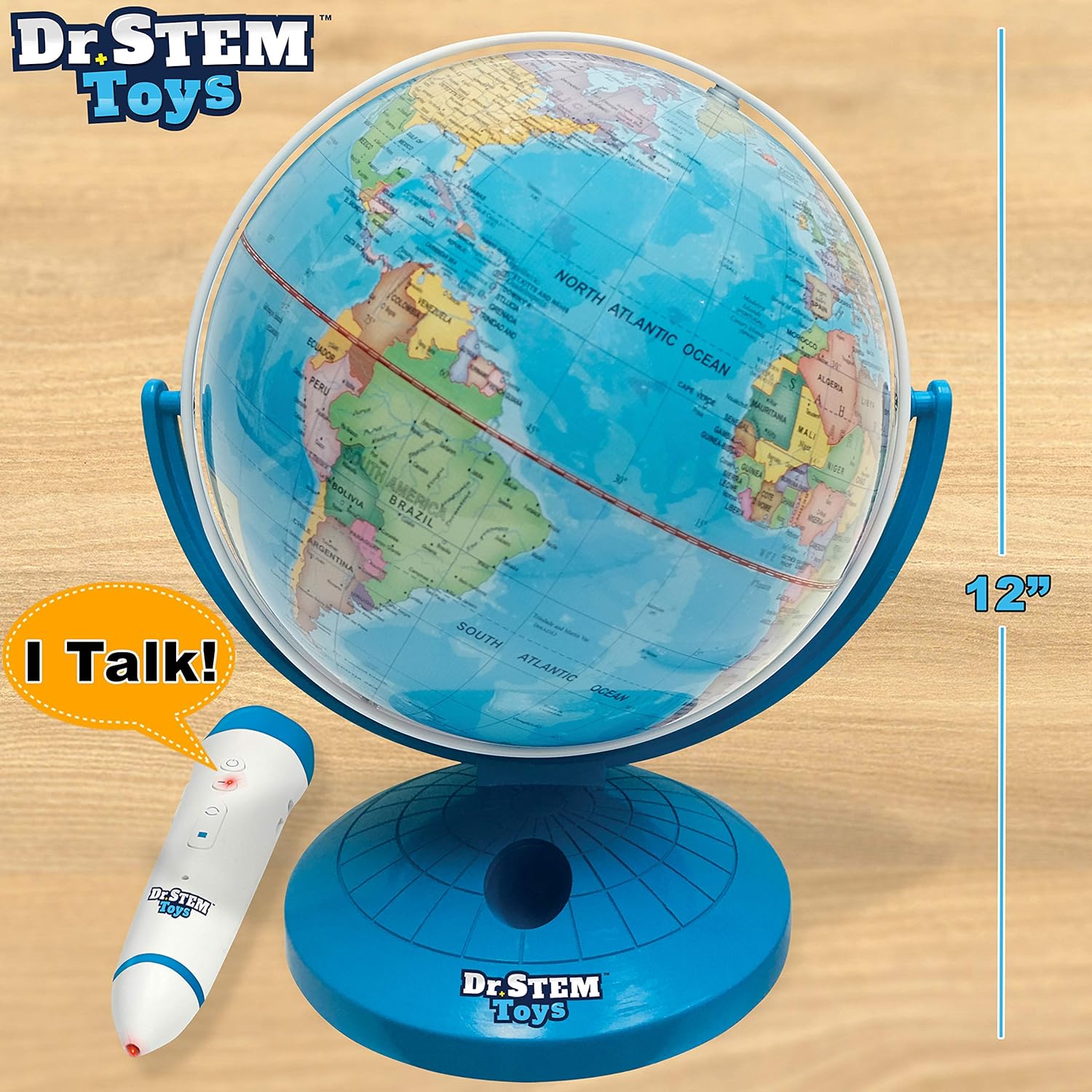 9 Inch Talking World Globe with Stylus Pen and Stand H286561