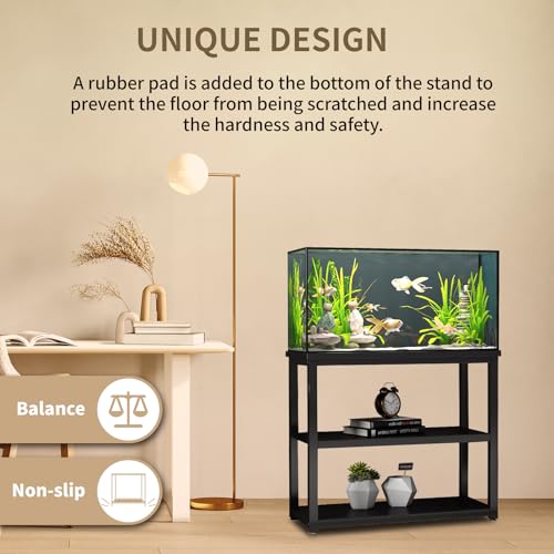 Black Metal Fish Tank Stand 40-50 Gallon T473118