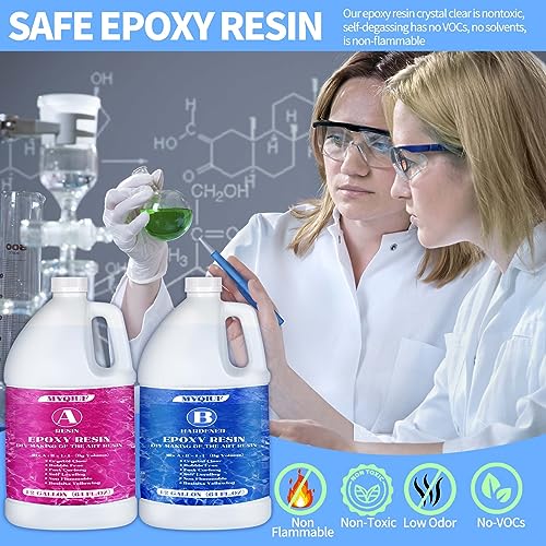 Epoxy Resin Kit, 1 Gallon/128OZ Crystal Clear Self Leveling M149