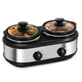 2 X 1.25QT Mini Slow Cooker with Adjustable Temp U276074