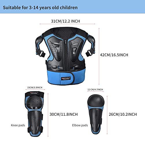 Kids Motorcycle Armor Suit Dirt Bike Chest Protector with Elbow Knee Pads Guards N9476