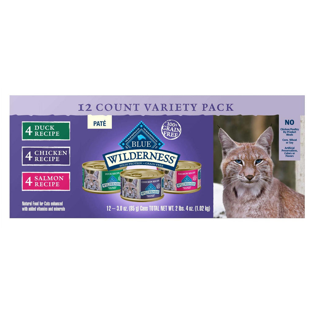 Blue Buffalo Wilderness Pate Variety Pack Wet Cat Food Y283