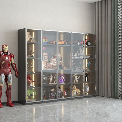 5 Shelves Metal Glass Display Cabinet F5156
