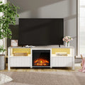 White 70 inch Electric Fireplace TV Stand P73578