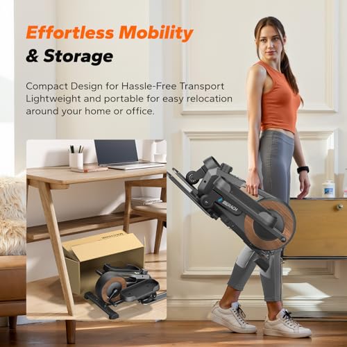 Under Desk Elliptical Machine, Seated Pedal Exerciser with 8 Resistance Levels R672
