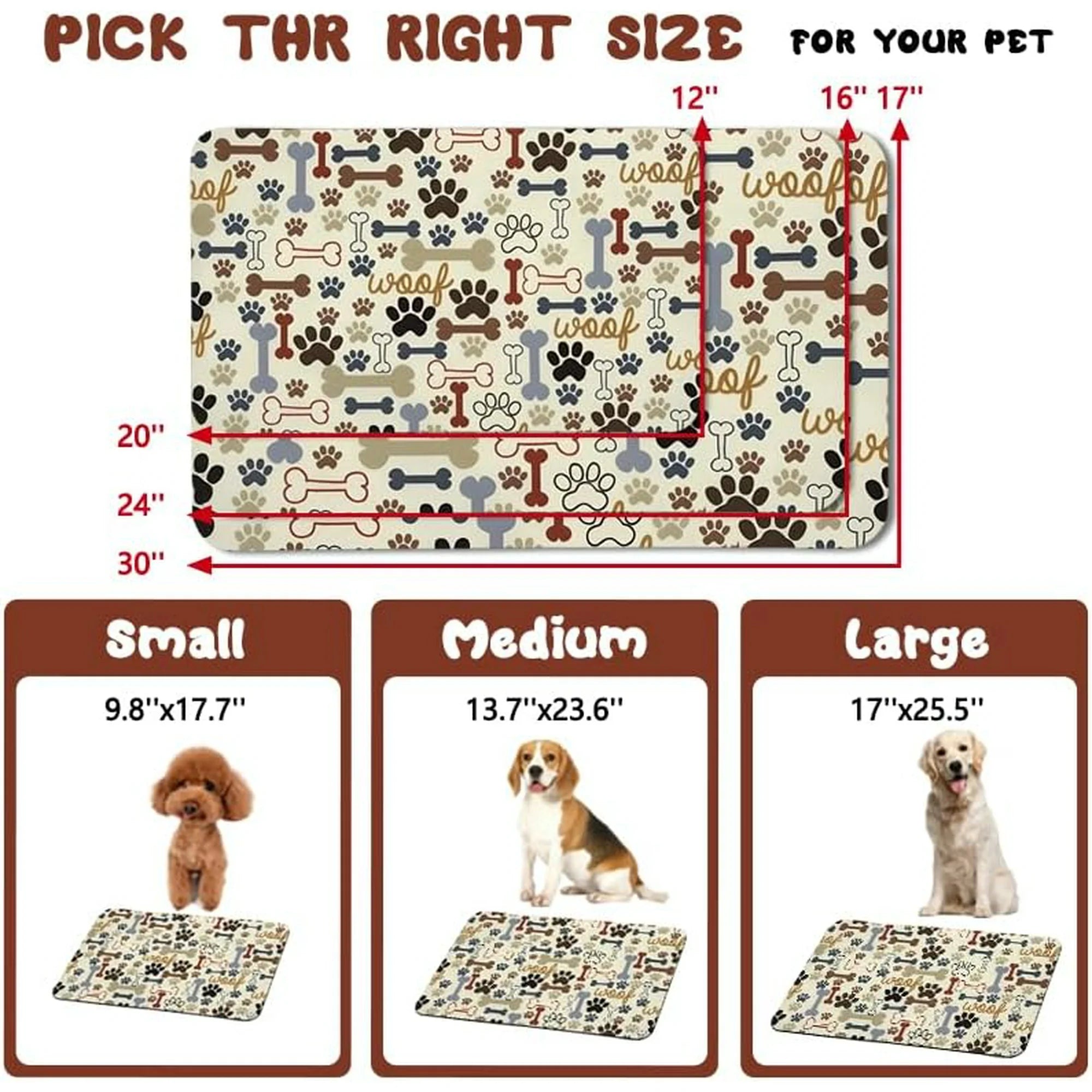 Waterproof Absorbent Dog Food Mat P945837
