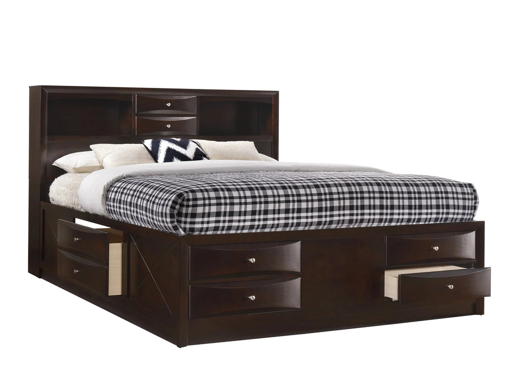 Queen Size Wooden Captains Bed with Storage Drawers V99722