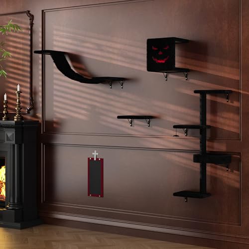 Black Cat Wall Shelves Set of 5 N717216