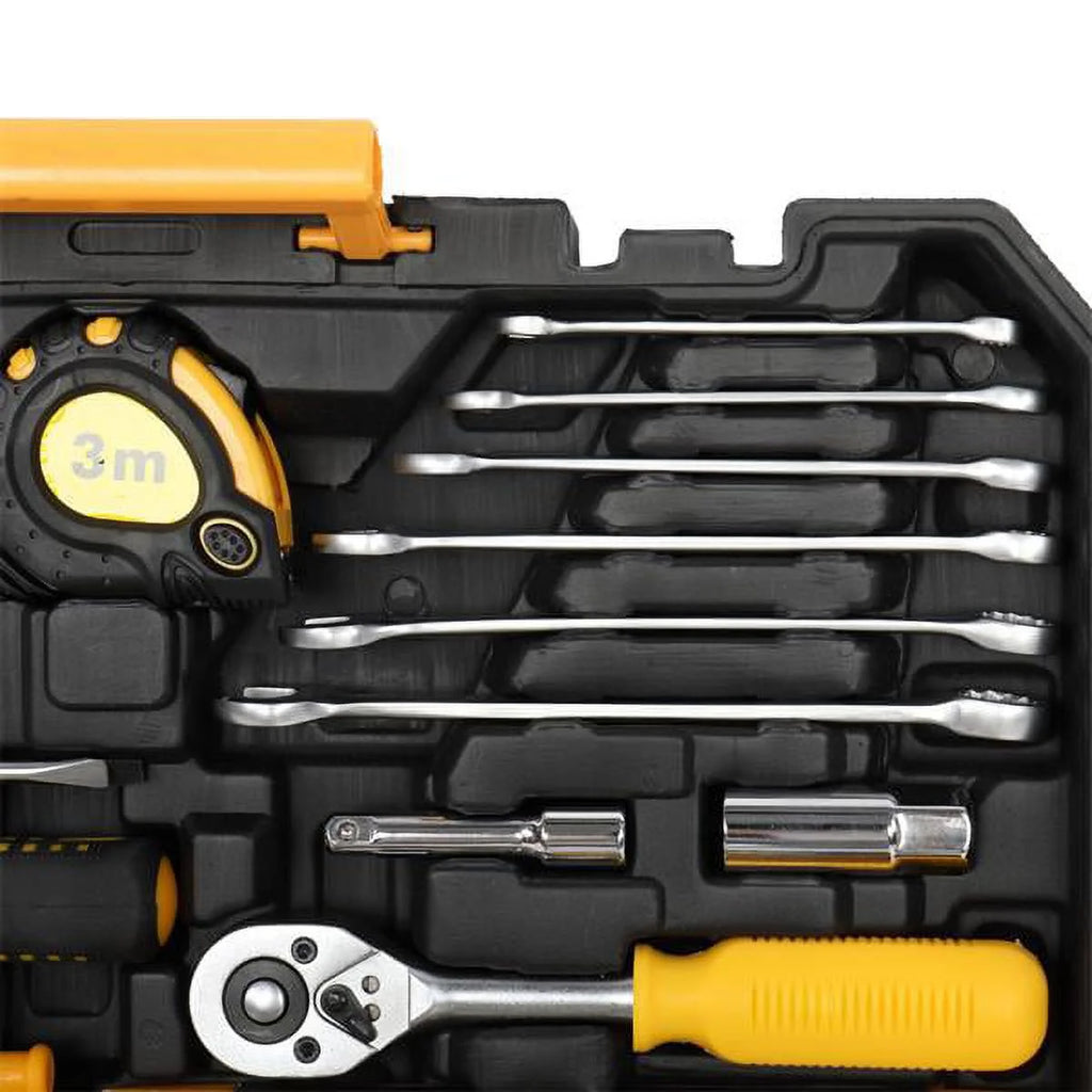 198 Pcs Hand Tool Set with Case Black Yellow D994