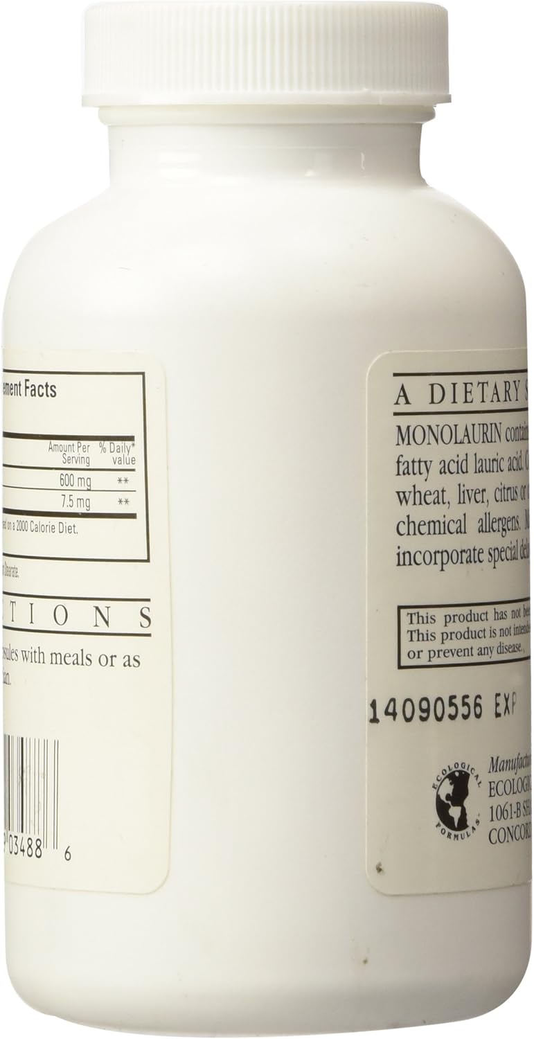 Monolaurin 600mg 90 Capsules V5565