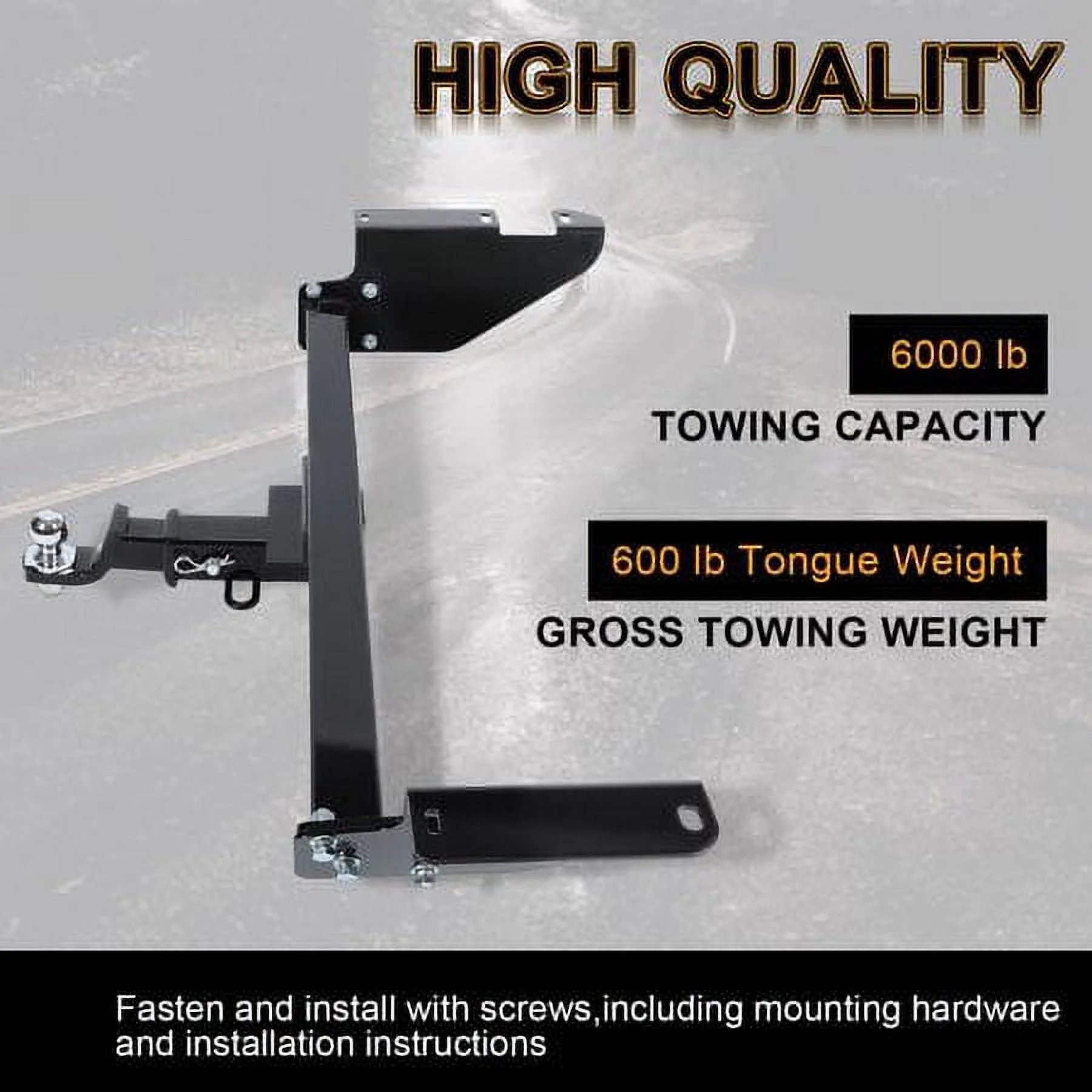 2" Class 3 Trailer Tow Hitch Receiver Steel Powder Coated N3963