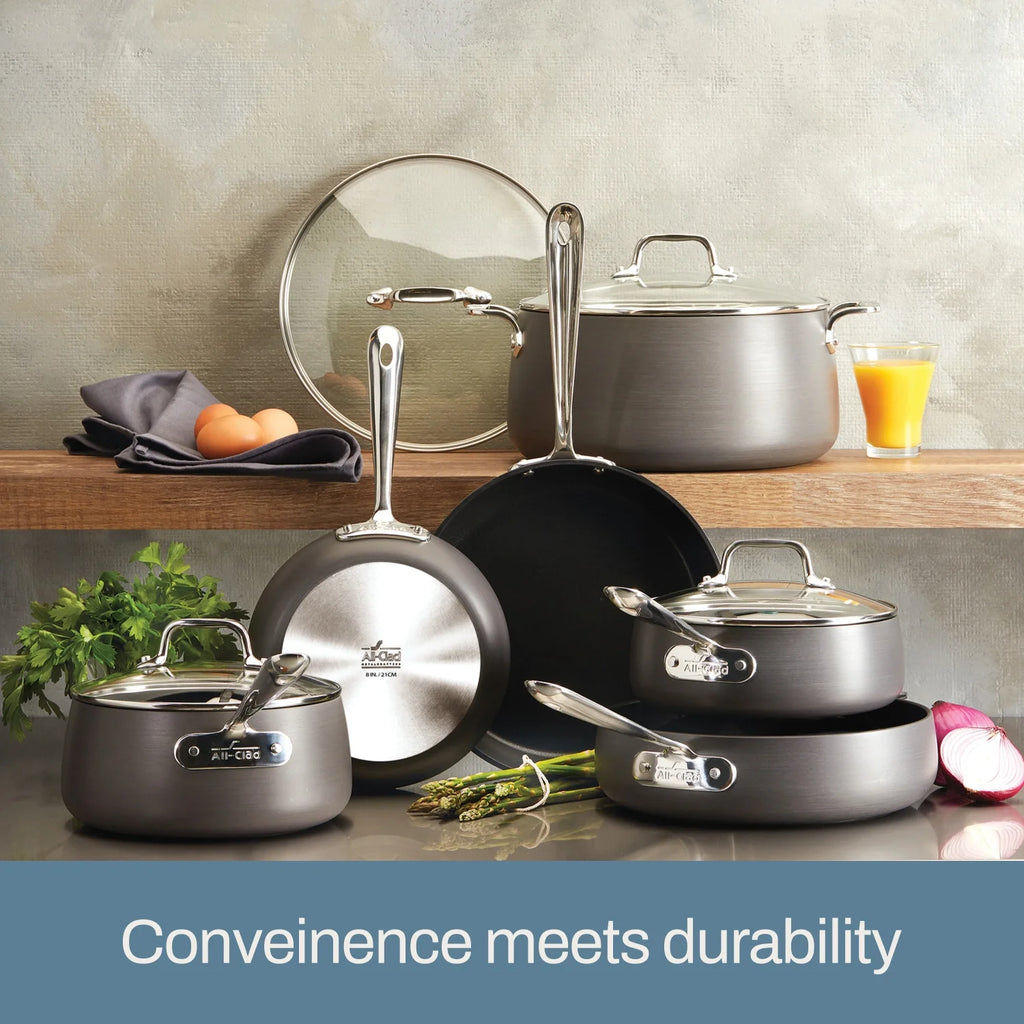 10 Piece Hard Anodized Nonstick Cookware Set E259