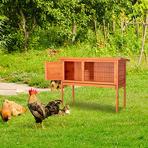 36" Single Deck Waterproof Wooden Rabbit Hutch J313732
