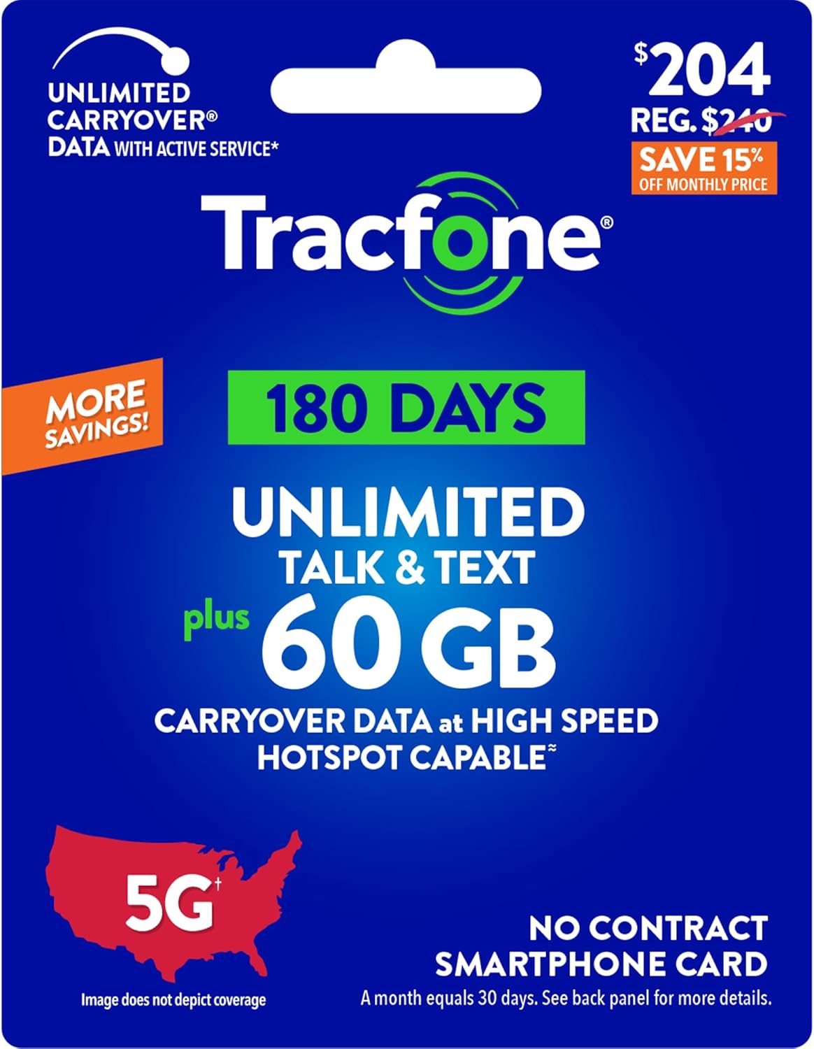 Unlimited Talk & Text Plus 60 GB of Data 180-Day Prepaid Plan Q4736