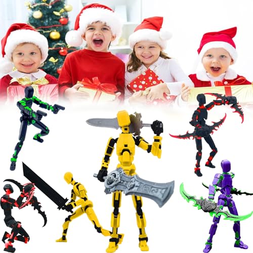 2 Packs T13 Action Figure Set, Movable Action Figure, Articulated, Full Body Mechanical Doll N490