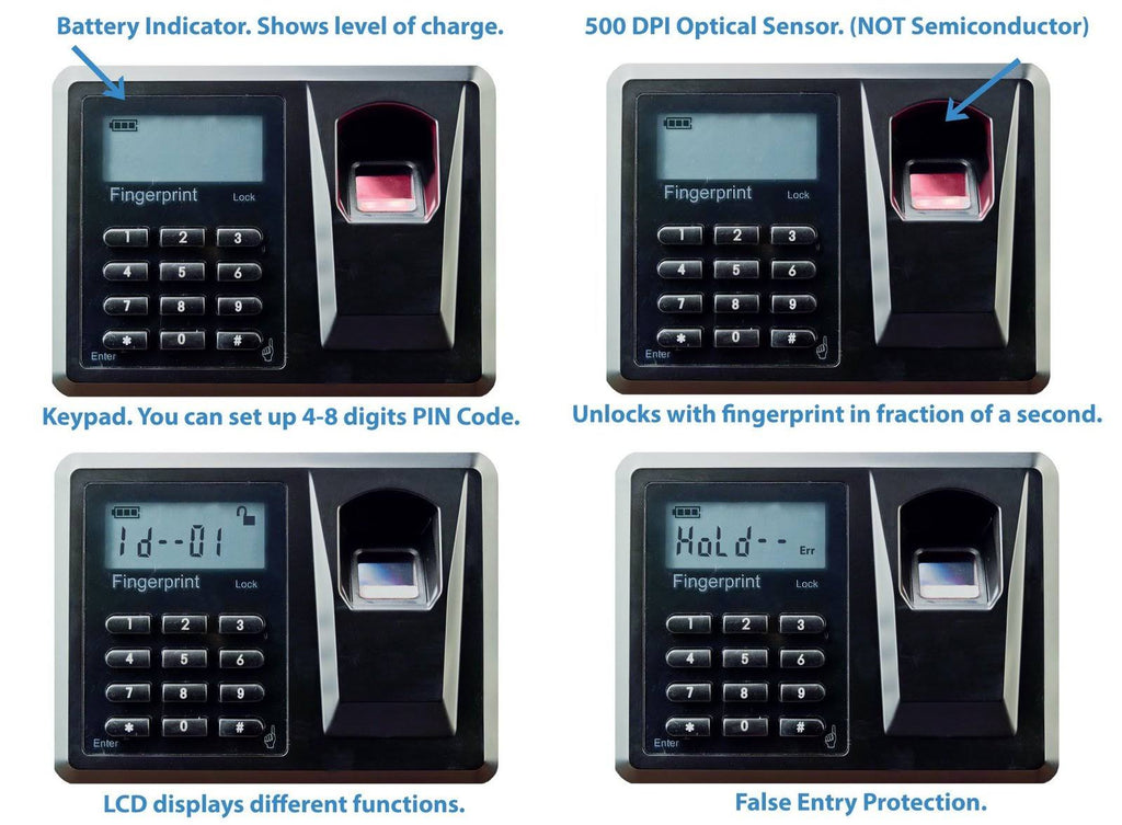 Large Biometric Fingerprint Safe U26292