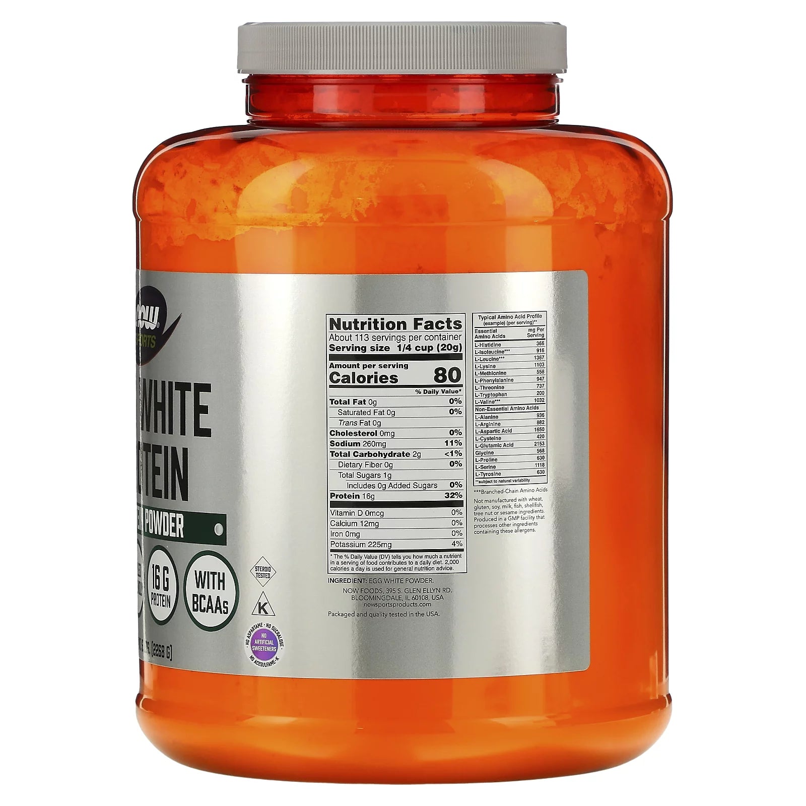 Unflavored Egg White Protein Powder, 5 lbs D2317