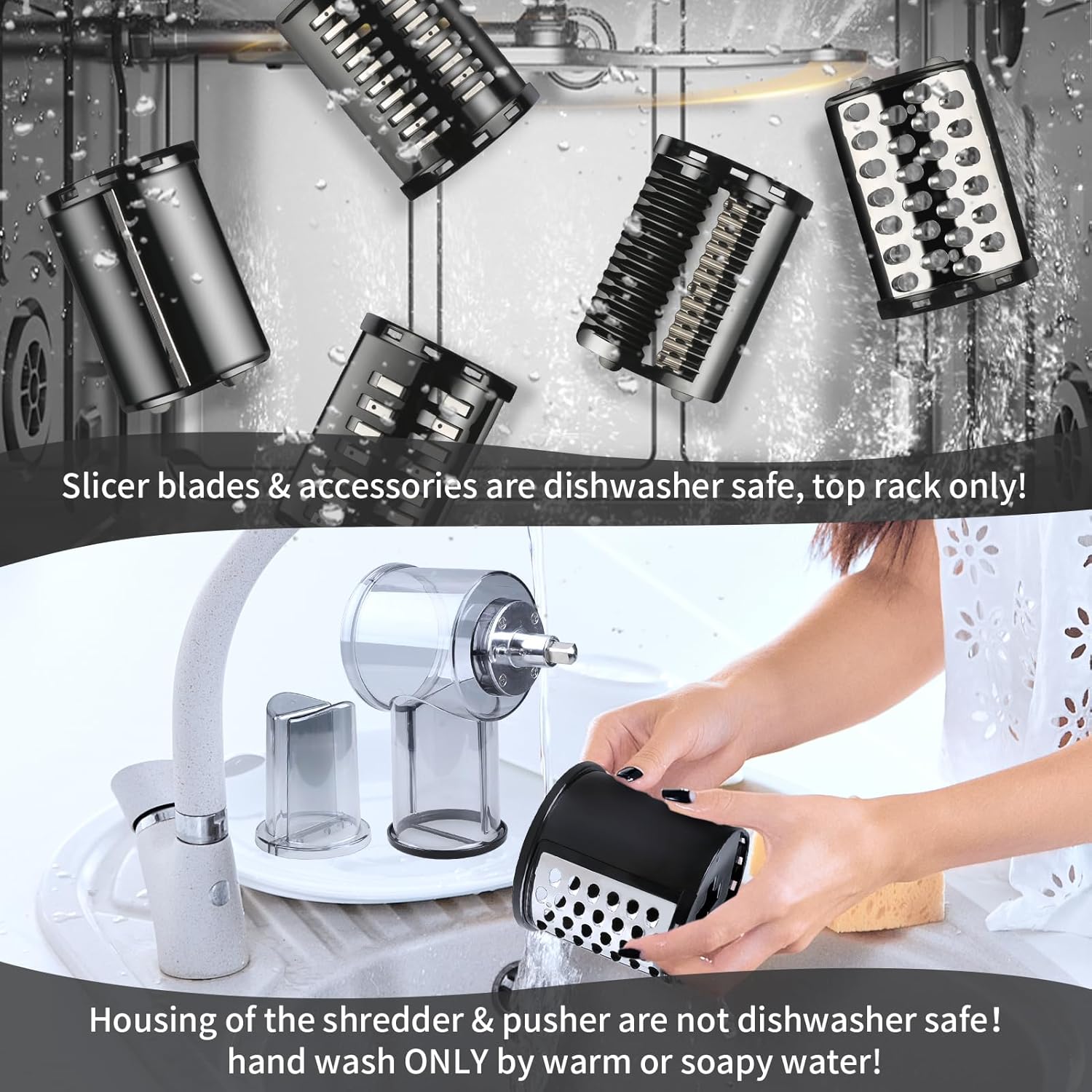 Slicer Shredder Attachments for KitchenAid Stand Mixers with 5 Blades N3036